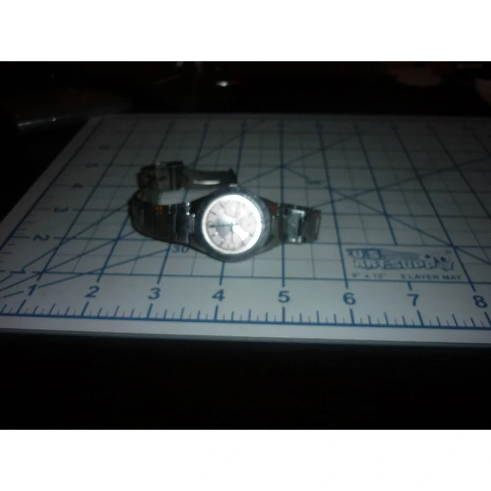 Vtg Casio‎ Quartz Watch Pink Multi Dial Stainless Steel LTP-2069 Works